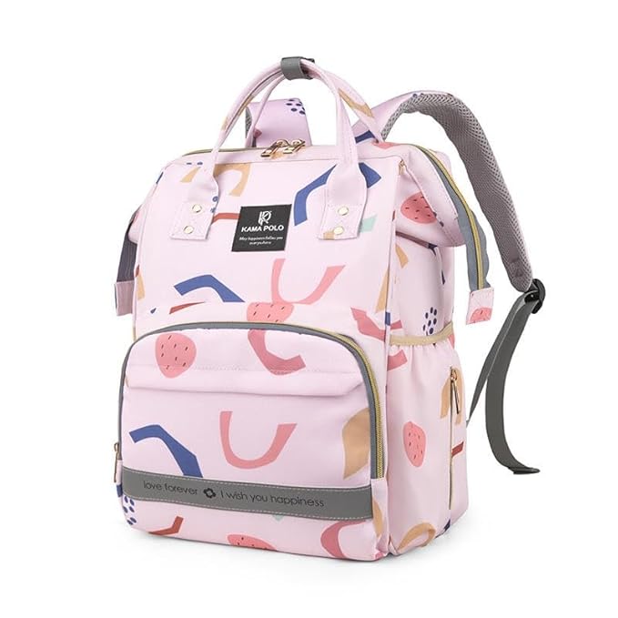 Winnies Printed Diaper Backpack | Waterproof Baby Bag with Wide Opening & Multi-Pocket Organizer