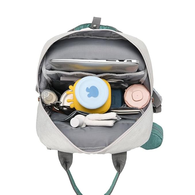 Winnies Diaper Bag For New Born Baby With Multi Compartments, Insulated Bottle Pockets