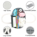 Winnies Baby Diaper Organizer Caddy | Portable Nursery Storage Basket for Baby Essentials