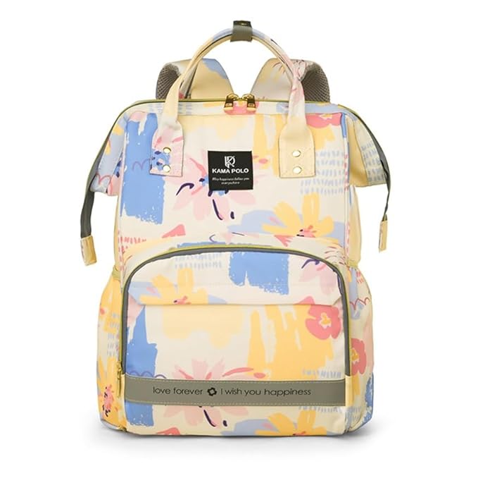 Winnies Printed Diaper Backpack | Waterproof Baby Bag with Wide Opening & Multi-Pocket Organizer