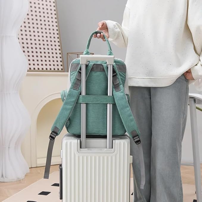 Winnies Diaper Bag For New Born Baby With Multi Compartments, Insulated Bottle Pockets