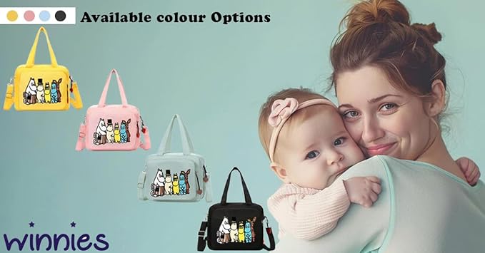 Winnies Everyday Mummy Tote Bag | Lightweight Waterproof Baby Diaper Bag with Shoulder Strap