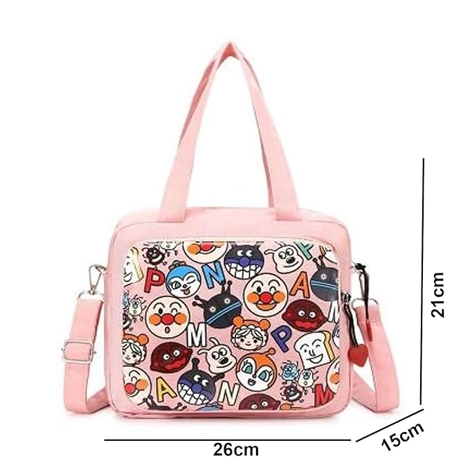 Winnies Cartoon Mummy Tote Bag | Lightweight Waterproof Baby Diaper Bag with Shoulder Strap
