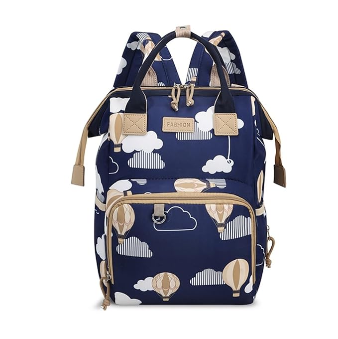 Winnies Printed Diaper Backpack | Waterproof Baby Bag with Wide Opening & Multi-Pocket Organizer