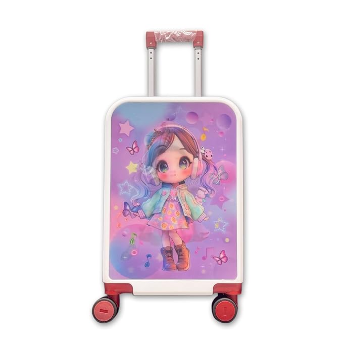 Winnies 20-Inch Kids Suitcase Trolley | 8-Wheel Hard Shell Travel Luggage for Girls