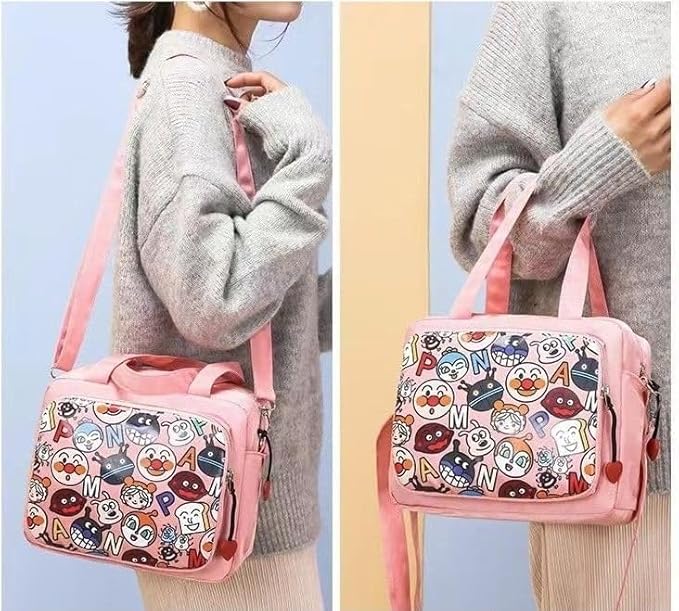 Winnies Cartoon Mummy Tote Bag | Lightweight Waterproof Baby Diaper Bag with Shoulder Strap