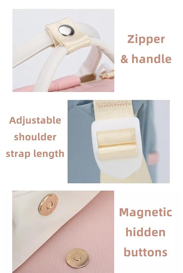 Winnies Premium Diaper Backpack | Waterproof Baby Bag with Magnetic Flap, Wide Opening & Multi-Pocket Organizer