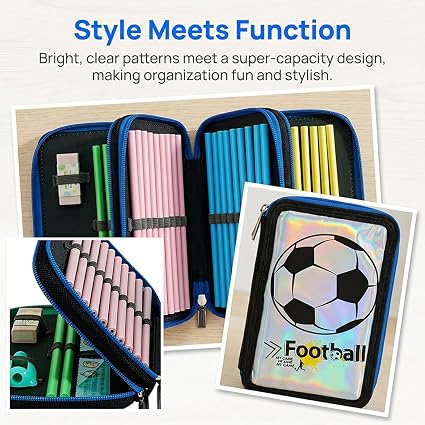 Multi-Compartment Pencil Case – Large Capacity Stationery Organizer for Kids
