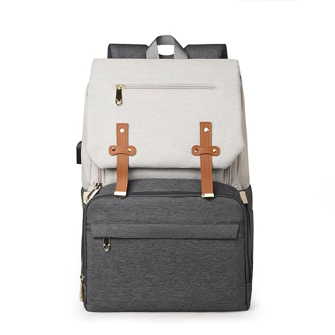 Winnies Diaper Bag for Mothers – 2-in-1 Travel Backpack & Tote with USB Charging Port